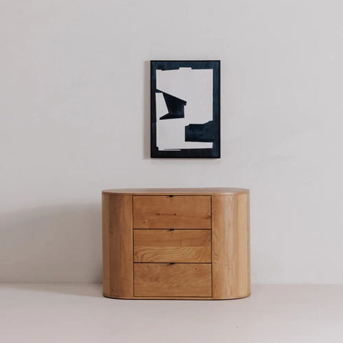 3-Drawer Solid Mango Wood Chest | Bedroom Storage Dresser – Oakvello