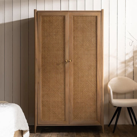 Jodhpuri Bali Style Solid Wood Wardrobe | Handcrafted Bedroom Storage – Oakvello