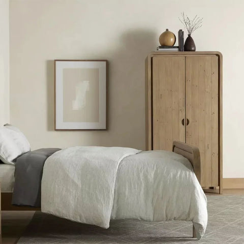 Solid Mango Wood Wardrobe | Spacious Bedroom Storage Furniture – Oakvello
