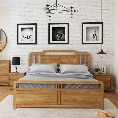 Solid Wood Bed | Sturdy Hardwood Bedroom Furniture – Oakvello