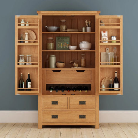 Solid Wood Bar Cabinet | Home Bar Storage Furniture – Oakvello