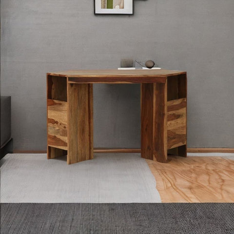 Jodhpuri Modern Solid Sheesham Wood Study Table | Home Office Desk – Oakvello