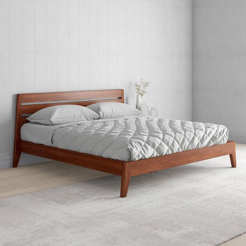 Solid Wood King Size Bed | Handcrafted Premium Bedroom Furniture – Oakvello