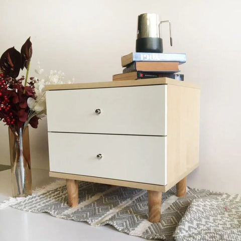 Multi-Drawer Box Design Solid Wood Bedside Table | Bedroom Nightstand – Oakvello