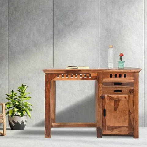 Solid Wood Study Table with Pull-Out Drawers | Home Office Desk – Oakvello