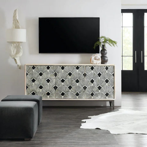 Jaipuri White Distress Floral Bone Inlay Furniture | Handcrafted Artisan Piece – Oakvello