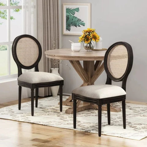 Jodhpuri Unique Dining Chair Set of 2 | Handcrafted Solid Wood Seating – Oakvello