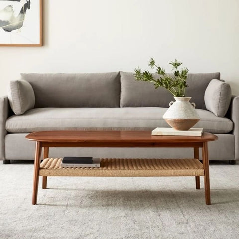 Solid Wood Coffee Table | Natural Hardwood Living Room Centre Table – Oakvello