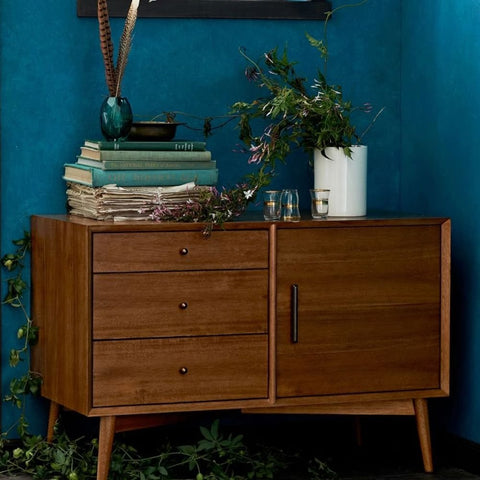 Solid Wood Sideboard Cabinet | Elegant Living Room Storage Furniture – Oakvello