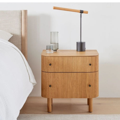 Unique Solid Wood Bedside Table | Statement Bedroom Nightstand – Oakvello