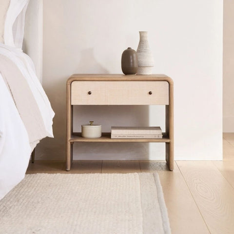 Modern Solid Wood Bedside Table | Sleek Bedroom Nightstand – Oakvello