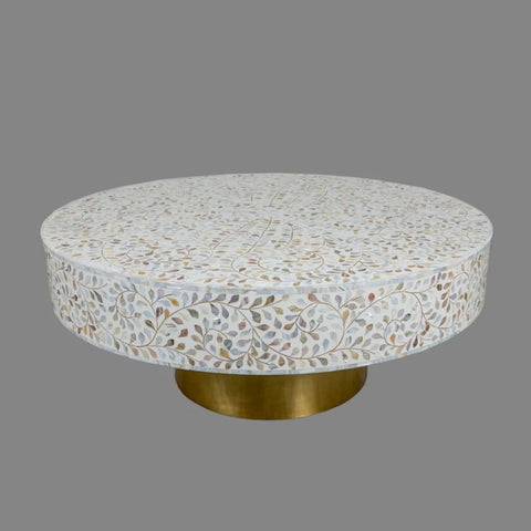 Bone Inlay Coffee Table | Handcrafted Artisan Living Room Centre Table – Oakvello