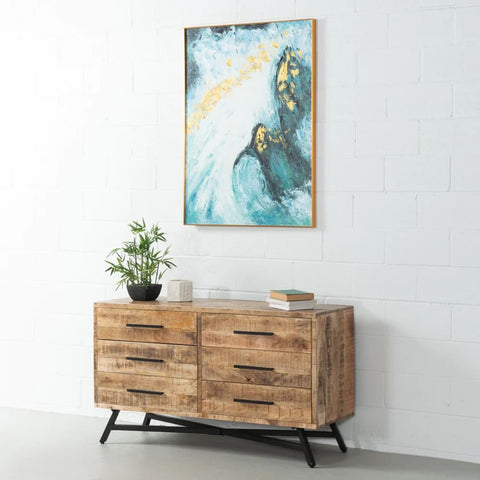 Solid Mango Wood Dresser | Bedroom Storage Chest of Drawers – Oakvello