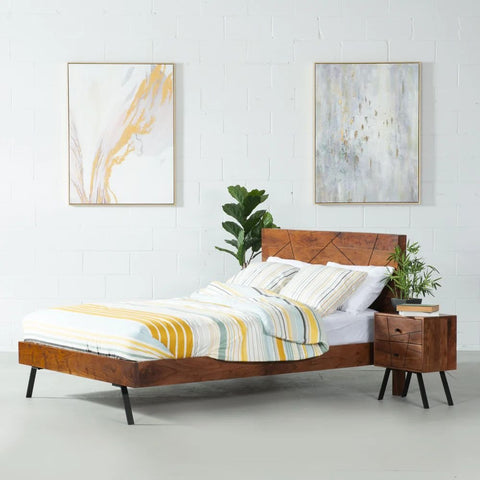 Acacia Wood Bed | Solid Hardwood Bedroom Furniture – Oakvello