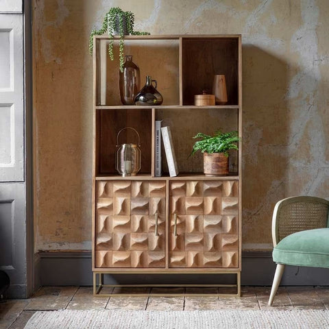 Solid Wood Shelving Unit | Living Room Display & Storage Furniture – Oakvello