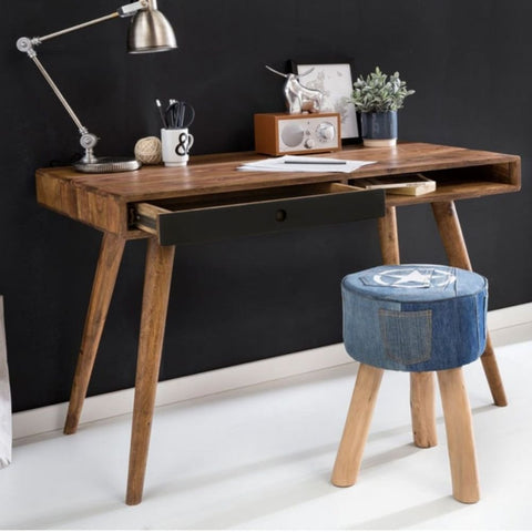 Jodhpur Solid Wood Study Table | Heritage Home Office Writing Desk – Oakvello