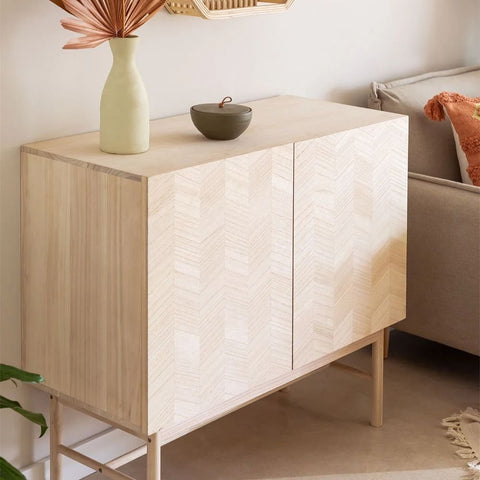 Garrik Solid Wood Sideboard | Living Room Storage Cabinet – Oakvello