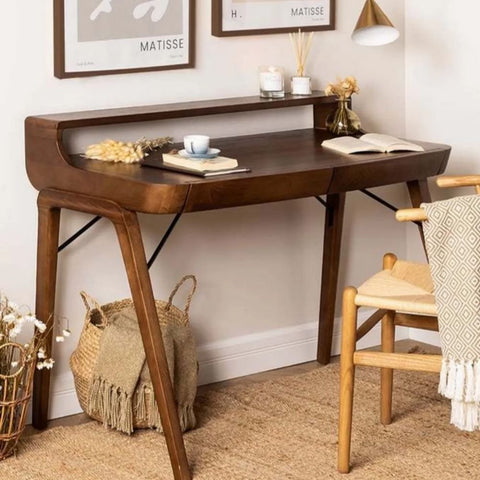 Solid Mango Wood Study Table | Home Office Writing Desk – Oakvello