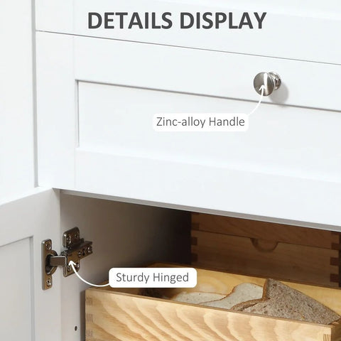 Solid Wood Storage Sideboard with Glass Door | Living Room Display Cabinet – Oakvello
