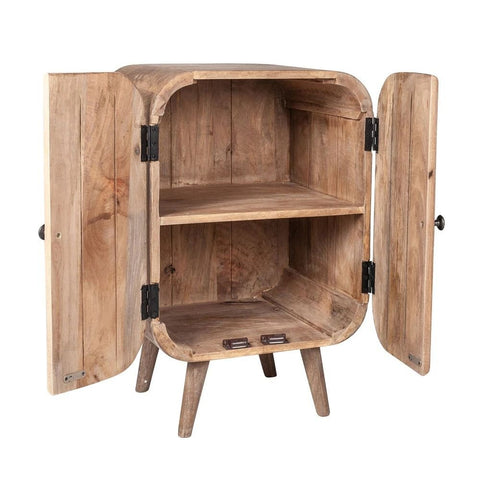 Solid Wood 2-Door Side Cabinet | Living Room Storage Furniture – Oakvello