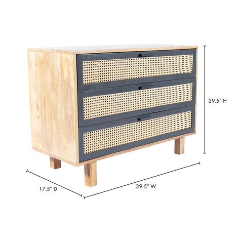 3-Drawer Solid Mango Wood Chest | Compact Bedroom Storage Dresser – Oakvello