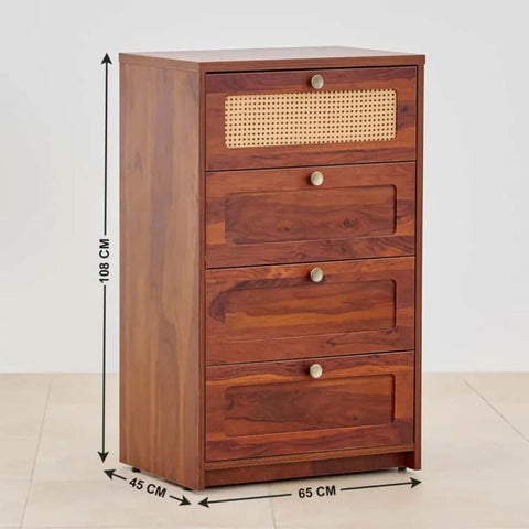 4-Drawer Solid Wood Chest of Drawers | Bedroom Storage Dresser – Oakvello