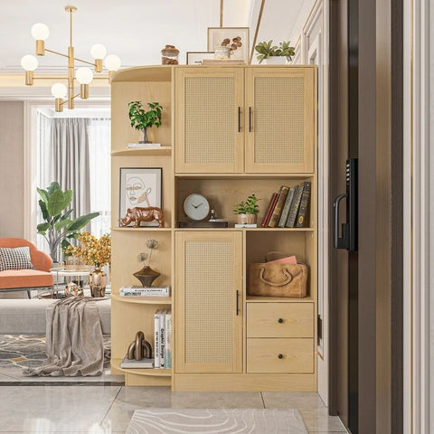 Solid Wood Multi-Functional Entryway Cabinet | Hallway Storage Furniture – Oakvello