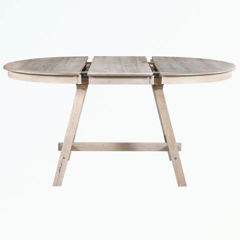 Grey Round Extendable Solid Wood Dining Table | Kitchen & Dining Furniture – Oakvello