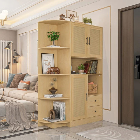 Solid Wood Multi-Functional Entryway Cabinet | Hallway Storage Furniture – Oakvello