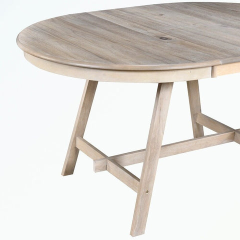 Grey Round Extendable Solid Wood Dining Table | Kitchen & Dining Furniture – Oakvello