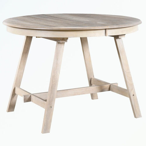 Grey Round Extendable Solid Wood Dining Table | Kitchen & Dining Furniture – Oakvello