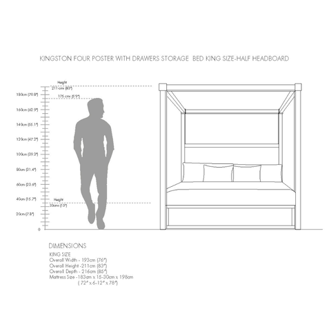 Celestia Floral Four-Poster Bed | Tufted Headboard with Built-in Storage