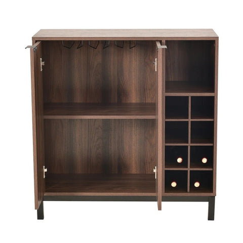Solid Wood Bar Cabinet Sideboard | Home Bar & Living Room Storage – Oakvello