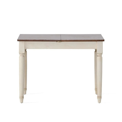 Dark Oak & Cream Solid Wood Dining Table | Two-Tone Kitchen Furniture – Oakvello