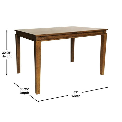 Dark Espresso Solid Wood Dining Table | Rich Tone Kitchen Furniture – Oakvello