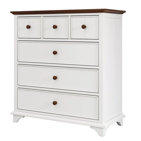 Captain Solid Wood 6-Drawer Chest | Bedroom Storage Dresser – Oakvello