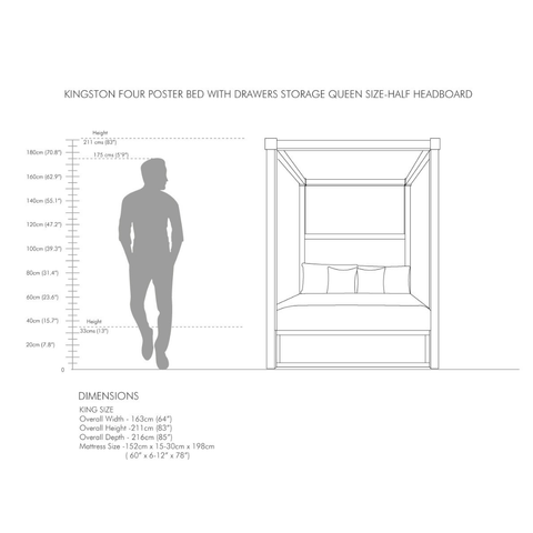 Celestia Floral Four-Poster Bed | Tufted Headboard with Built-in Storage
