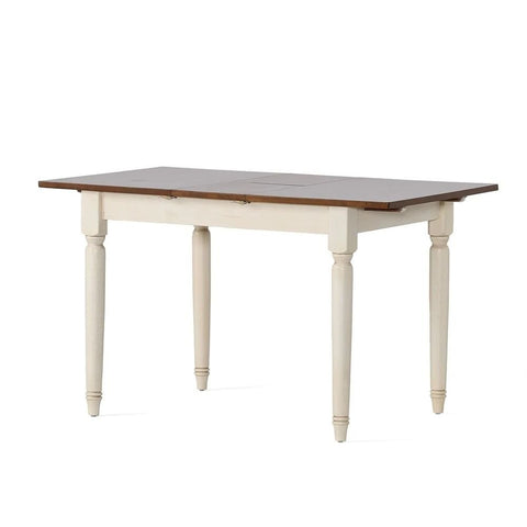 Dark Oak & Cream Solid Wood Dining Table | Two-Tone Kitchen Furniture – Oakvello