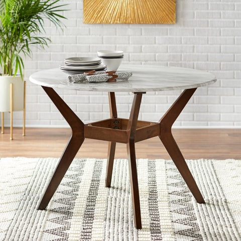 Solid Wood Round Dining Table | Natural Hardwood Kitchen Furniture – Oakvello