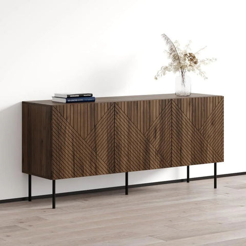 Solid Wood Sideboard | Elegant Living Room Storage Furniture – Oakvello