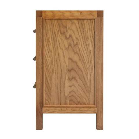 Natural Brown Solid Wood 6-Drawer Cabinet | Bedroom Storage Furniture – Oakvello