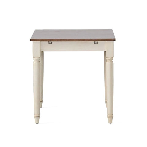 Dark Oak & Cream Solid Wood Dining Table | Two-Tone Kitchen Furniture – Oakvello