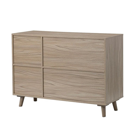 Solid Wood 3-Door Sideboard Cabinet | Living Room Storage Furniture – Oakvello