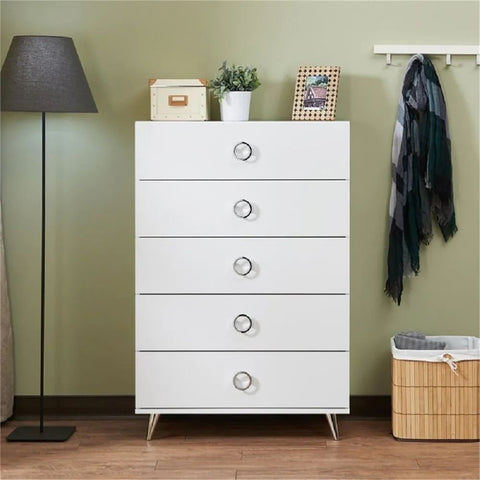 5-Drawer Chest of Drawers | Wide Storage for Small Spaces – Oakvello