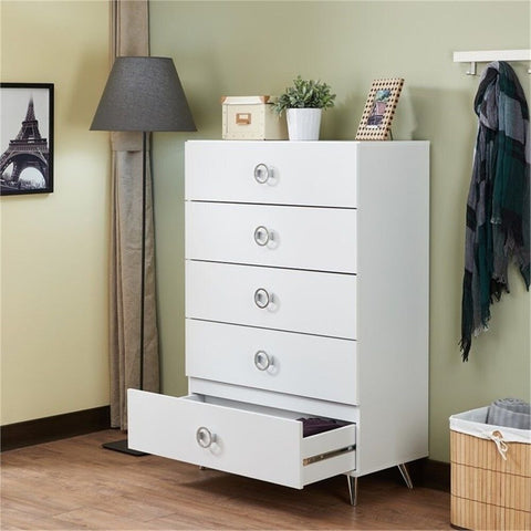 5-Drawer Chest of Drawers | Wide Storage for Small Spaces – Oakvello