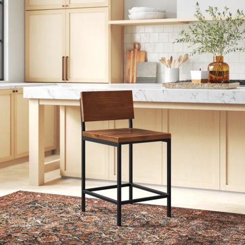 Solid Wood Bar & Counter Stool | Kitchen & Home Bar Seating – Oakvello