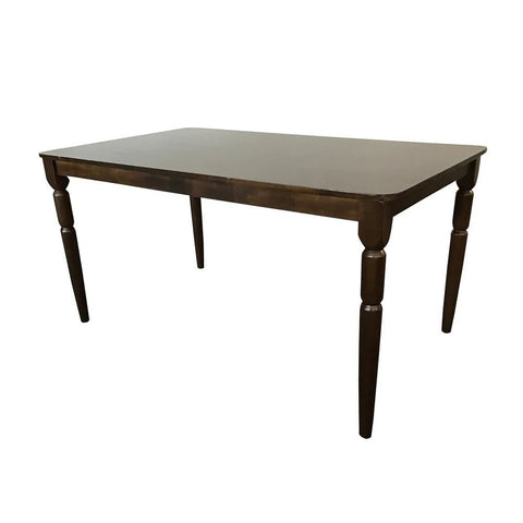 Brown Finish Solid Wood Dining Table | Warm Tone Kitchen Furniture – Oakvello