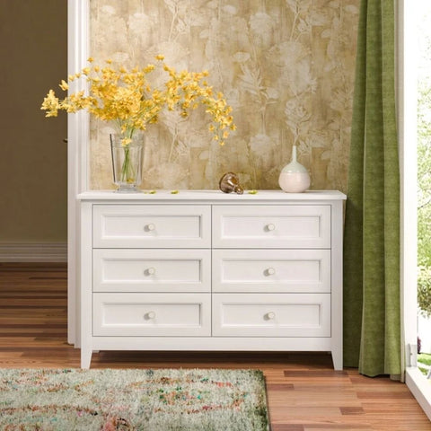 6-Drawer Solid Wood Bedroom Dresser | Modern Storage Chest – Oakvello