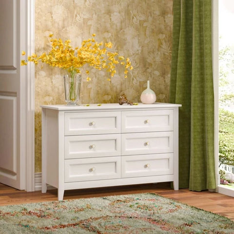 6-Drawer Solid Wood Bedroom Dresser | Modern Storage Chest – Oakvello