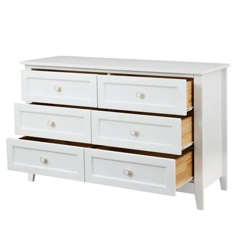 6-Drawer Solid Wood Bedroom Dresser | Modern Storage Chest – Oakvello